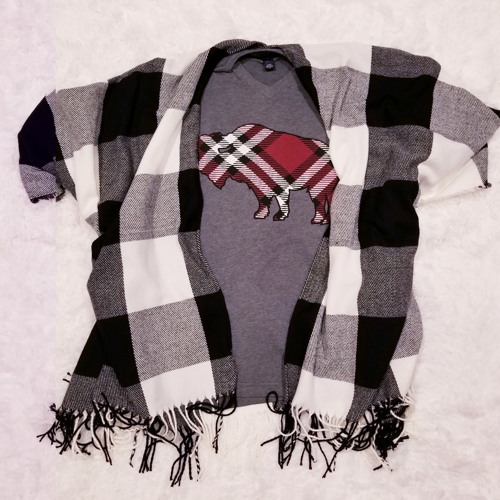 Plaid buffalo T-shirt